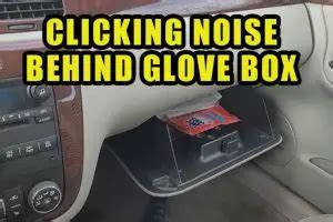 electric motor in glove box|glove box clicking noise.